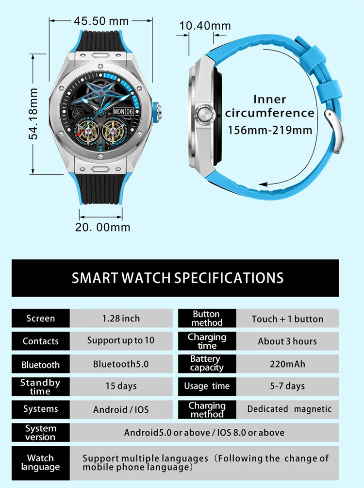 2021 new arrivals wholesale cheap men sport blood pressure ip67 touch screen smart phone reloj bt android smart watch