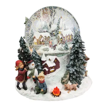 China Factory Supplier Resin Custom Snow Globes Animal Water Ball with Music