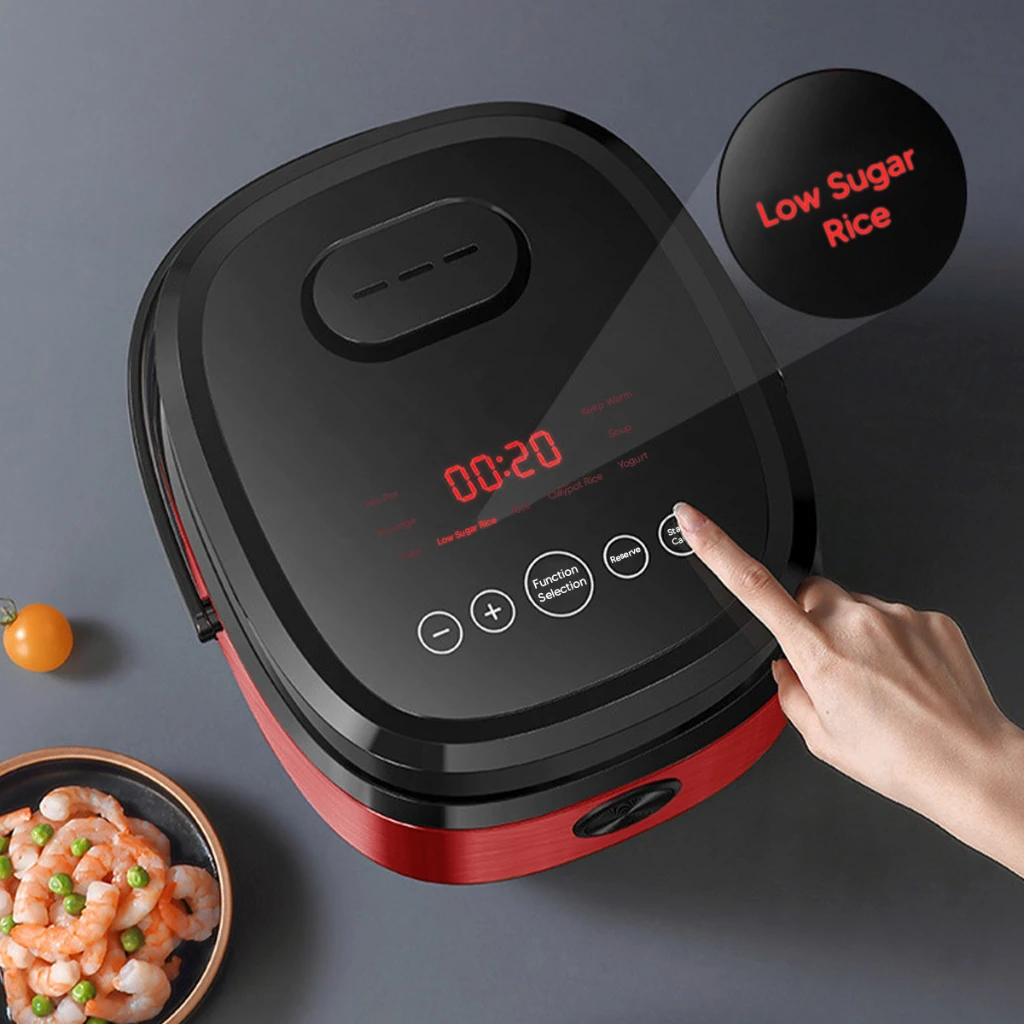 Rice Cooker 3 Liter Electric Multifunction Low Sugar Carb Digital Touch Screen Rice Cooker