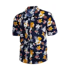 Mens Shirt Men Fashion Mens Hawaiian Shirt Male Casual Printed Beach Shirts Short Sleeve Plus Size Summer Hawaiian Beach Floral Men Shirt
