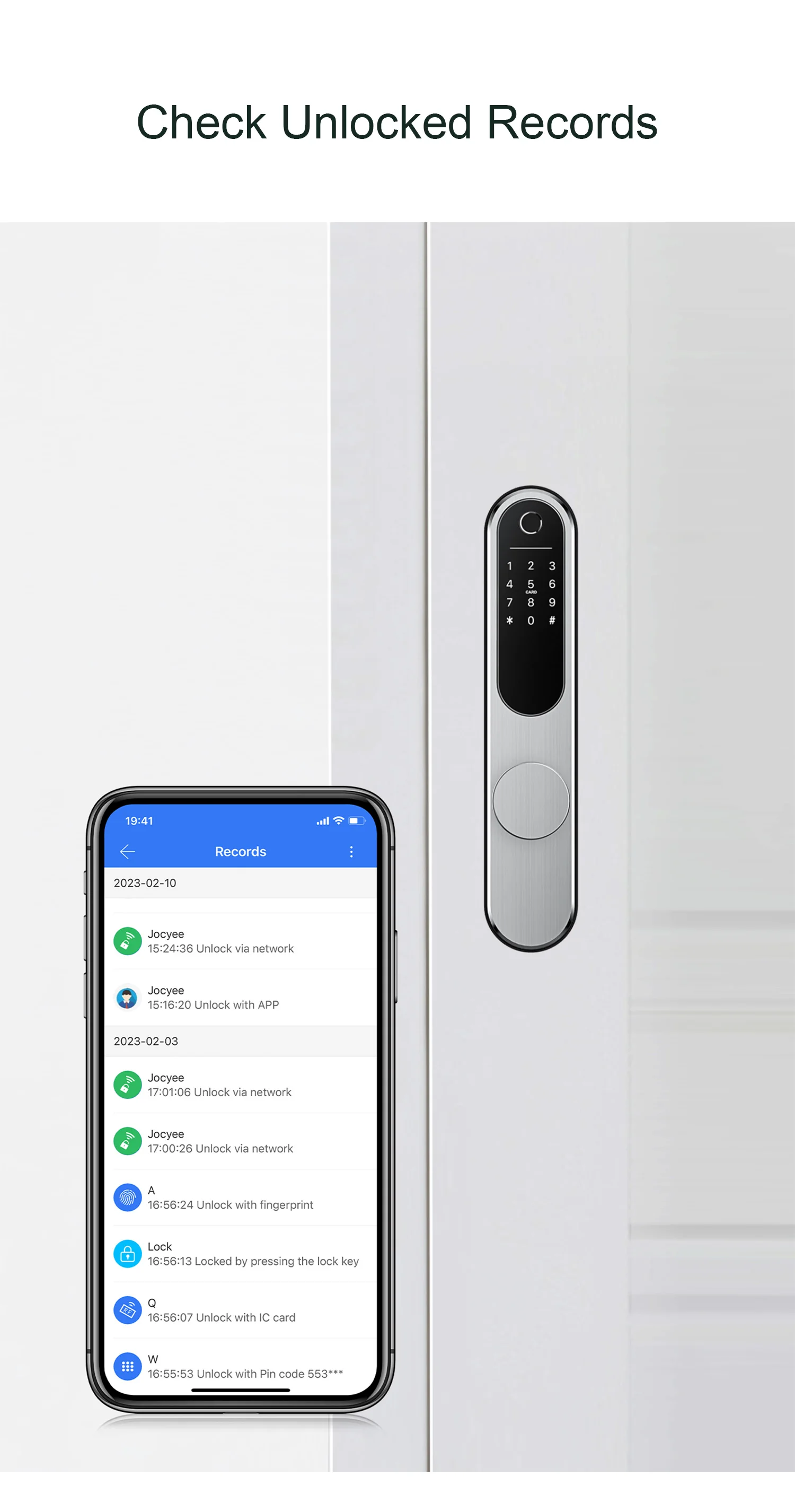 Liliwise Grade C Security Smart Door Lock with Cloud Storage and OEM/ODM Support 3