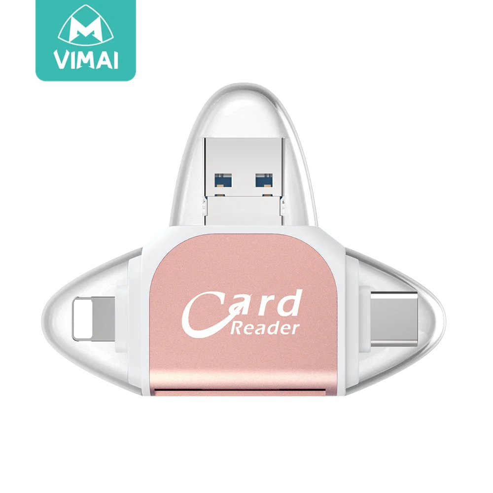 VIMAI Лидер продаж 4 в 1 micro usb tf card reader для смартфонов и