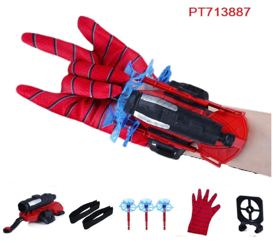 2 Set Gants Lanceur Spider Hero - Jouets Cosplay Enfant Avec Fléchettes, Toile Araignée Pour Jeux D'Action