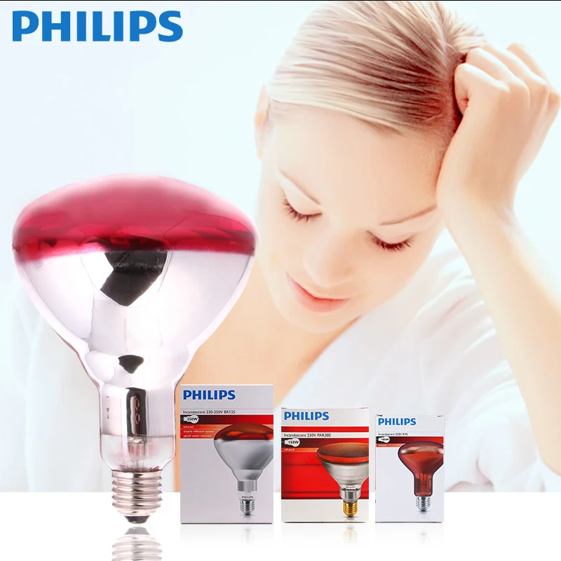 Philips Lámpara Infrarroja 150W: Calor Concentrado Y Seguro (BR125, E27, Color Rojo)