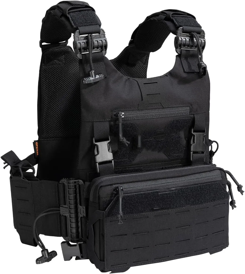 Free Sample Jacquard Tactical Modular Waterproof Internal Frame Chest Rig Quick Release Vest Chest Bag with Molle Mag Pouch