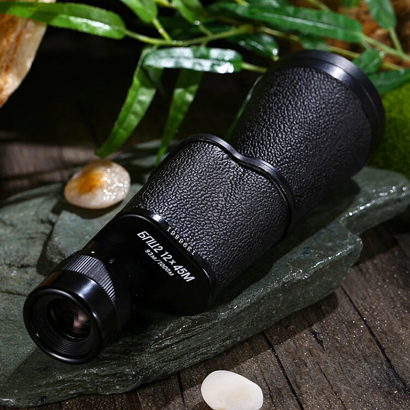 Russian Powerful Monocular  12x45 Zoom Telescope High Power  Spyglass Definition Tourism Scope for Hunting