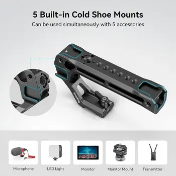 SmallRig Universal Lightweight Quick Release NATO Grip for DSLR Camera Cage Top Handle - 3766 detail image