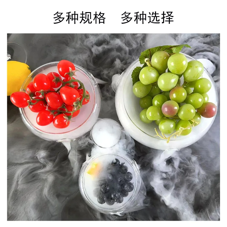 Reusable Heat Resistant Round Clear Double Layer Glass Bowl Fruit Bowls Salad Bowl for Restaurant Bar
