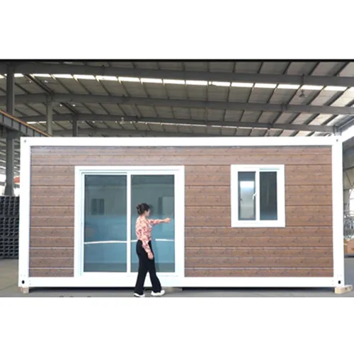 how to install prefab 20ft detachable ocntainer house with sliding door and wall cladding