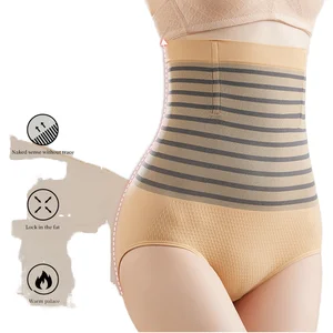 Women's Firm Control Thin High Waist Breathable Crocheted Seamless Shapewear Panties Body Shaping Tummy Fat Burning Effect