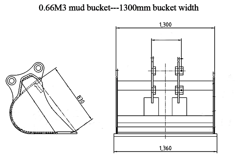 Excavator Ditch Bucket with 3 Months Warranty 900 Weight and 1-50ton Suitable for Trenching and Cleaning
