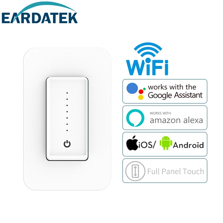 
Модные товары для дома, умный переключатель, подключение к Wi-Fi, полностью Сенсорный световой диммер 