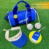 Vibrant summer blue 4-piece set-crossbody bag-sun hat-speaker-ne