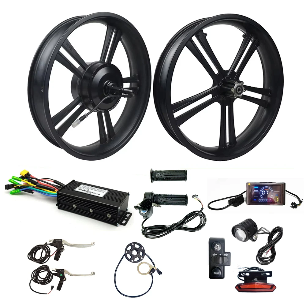 20 20x4 Inch Geared 48V 52V 750W 1000W Fat Tire Rear Wheel Hub Motor  Electric Bicycle E Bike Conversion Kit