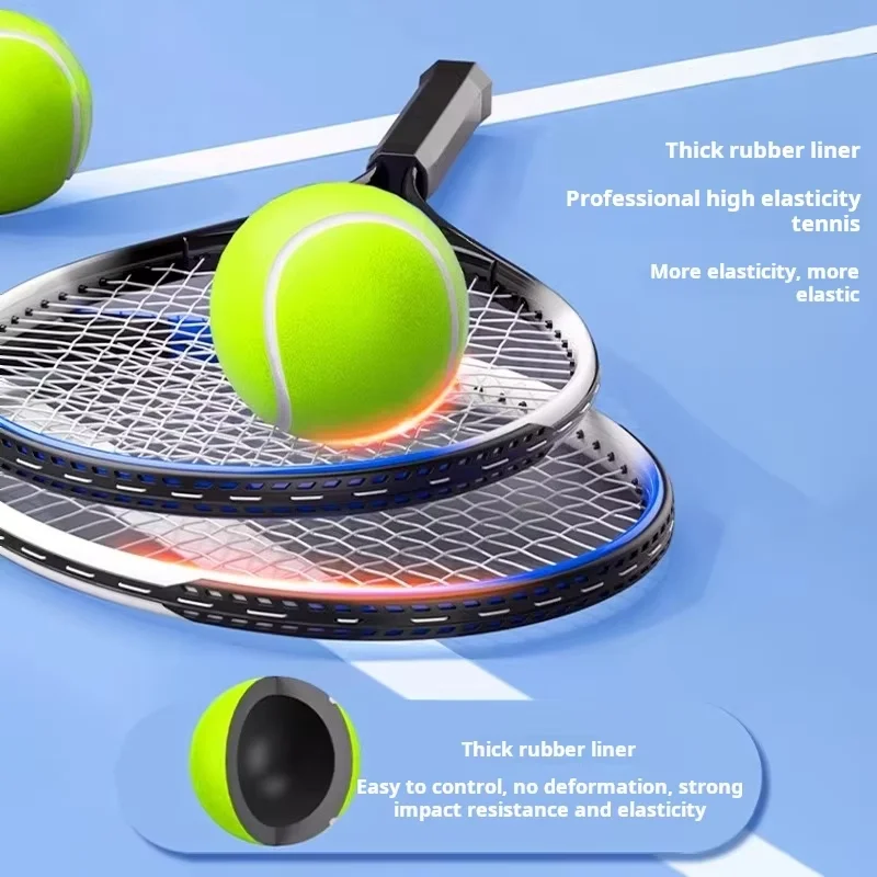Professional Single String Tennis Racket High Elastic Fixed Rebound Trainer Convenient Self-Playing Gadget for Adults