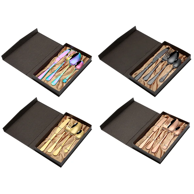 Hotel Cutlery Set Stainless Steel Gold Spoon Restaurant Utensil