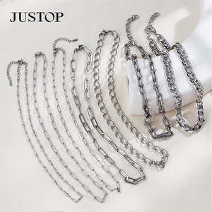 Men Women Necklace OEM/OEM Wholesale Custom Waterproof Stainless Steel Gold Silver Plating Fashion Jewelry Cuban Chain Necklace