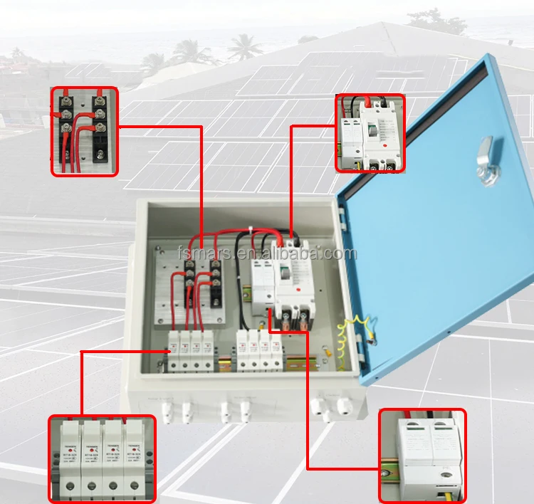 2-4-6-8 Output PVC Distribution Box with IP65 Rating, 1000V PV DC ...