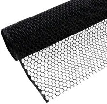 Premier Poultry hex Netting Plastic Temporary Barrier Black Chicken Wire Fencing Mesh Protection for Yard,Garden