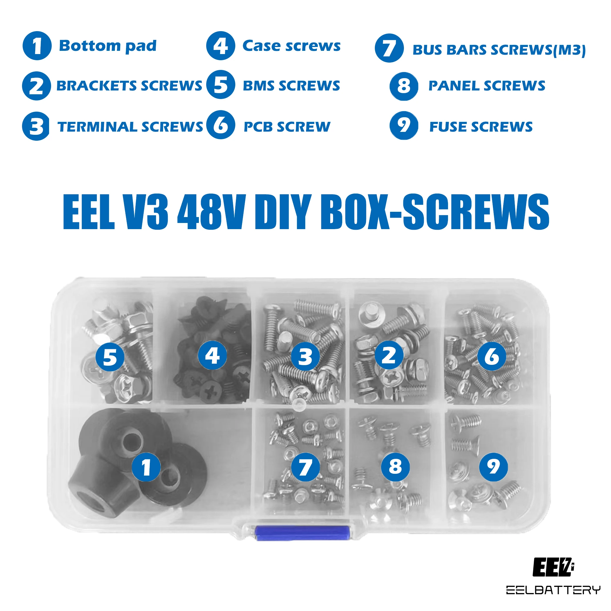 Eel Rack EEL 48V 16S Server Rack DIY Energy Storage System Batteries