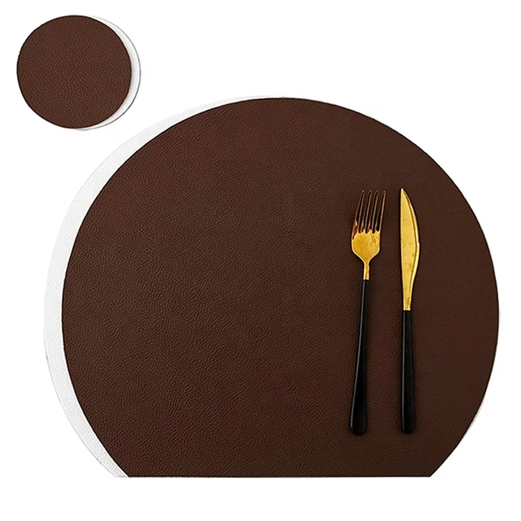 Set di 6 tovagliette rotonde, 33 cm, resistenti al calore, antiscivolo, in cotone, per cucina, sala da pranzo, matrimoni, feste, fattoria, tavolo