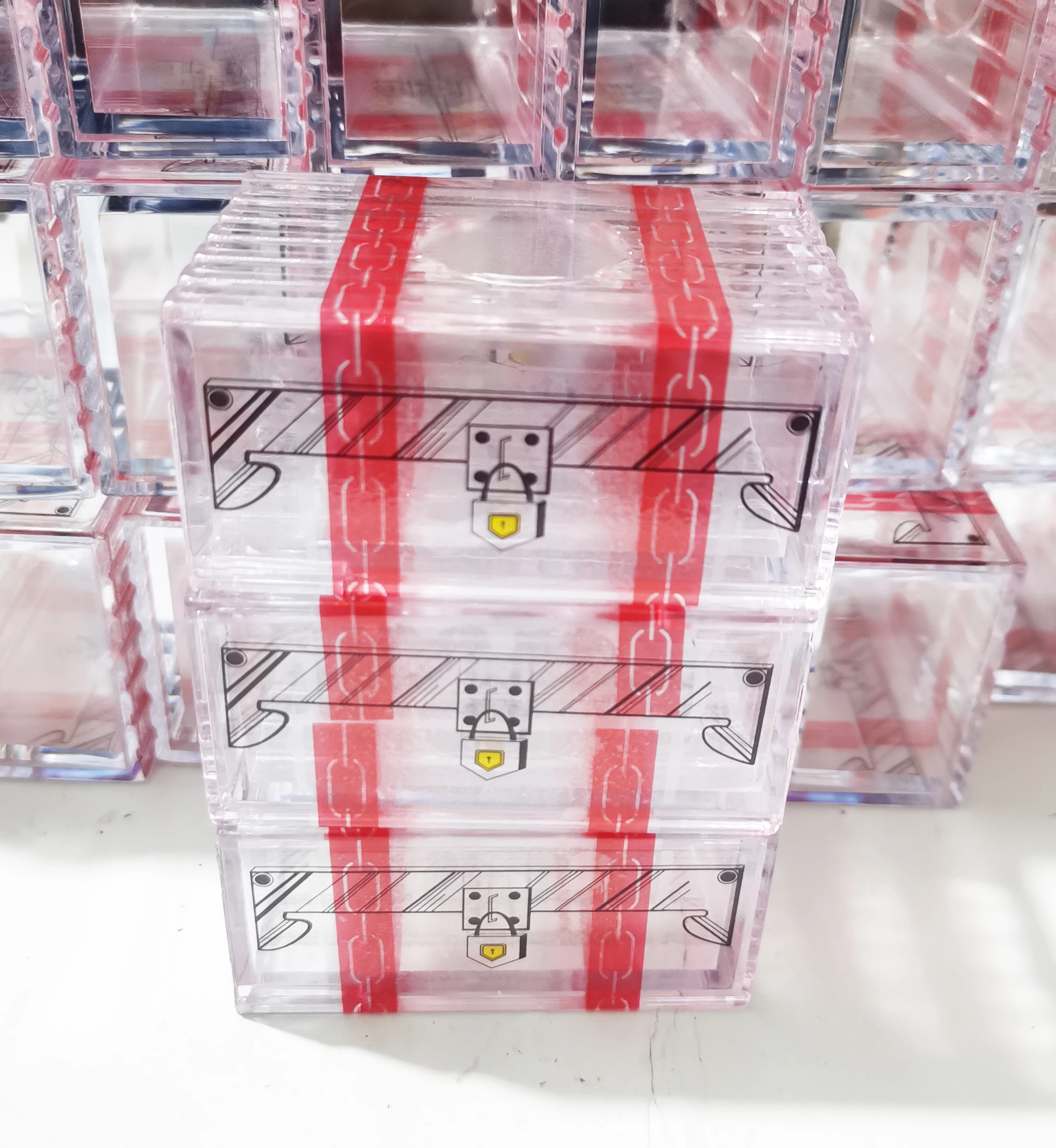 Close up Magic Intelligence Magic Drawer Secret Box IQ Brain Teaser Puzzle Crystal Boxes for Kids