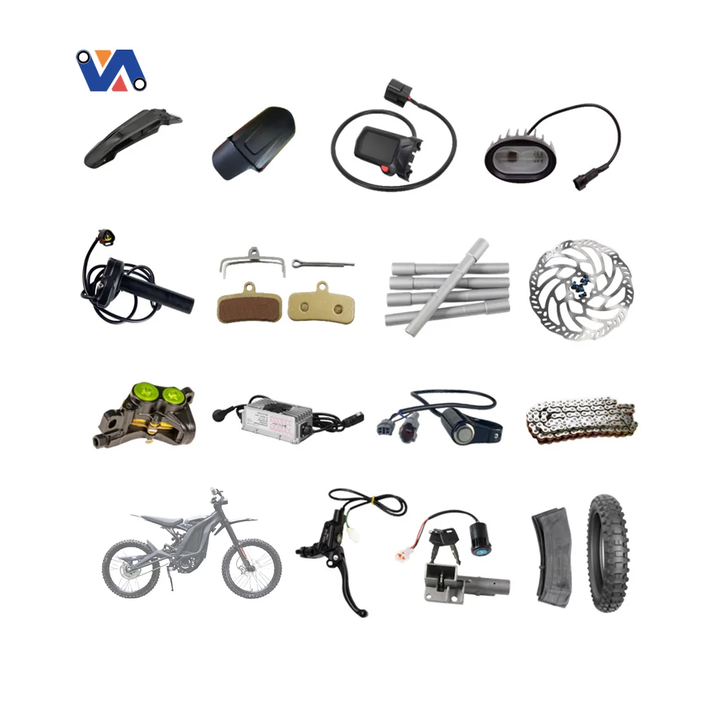 Nyt billede Elcykelfender Styreknaphåndtag Skivebremse Forlygte Greb til lys for Light Bee X S Motorsykkeldeler