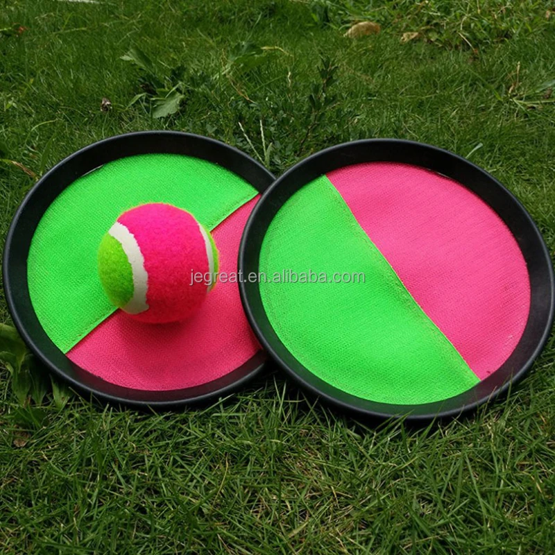 Ensemble De Balle à Lancer Et Attraper - Jeu Extérieur Fun Pour Enfants Et Adultes, 2 Joueurs, Idéal Pour Pique-Niques Et Plage