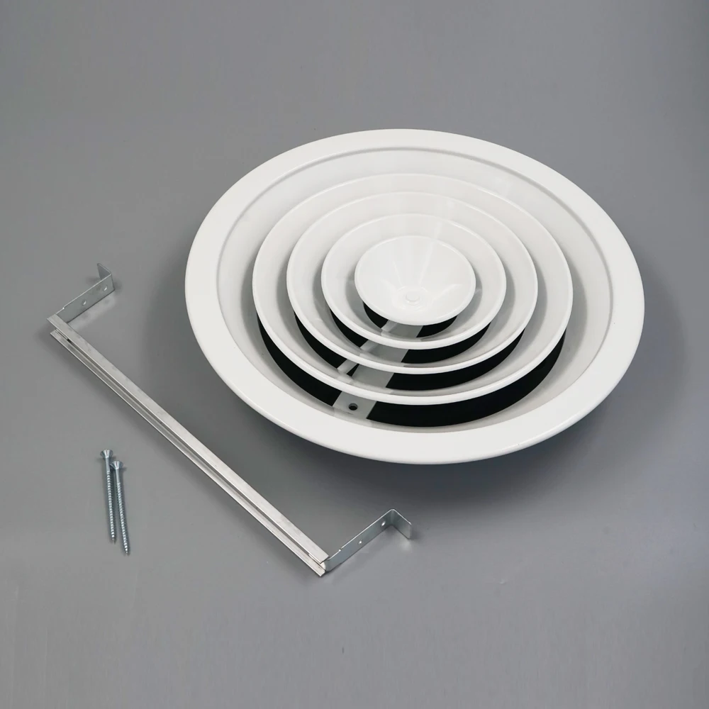 圆形顶棚散流器防水通风口空调百叶窗 (hvac格栅)