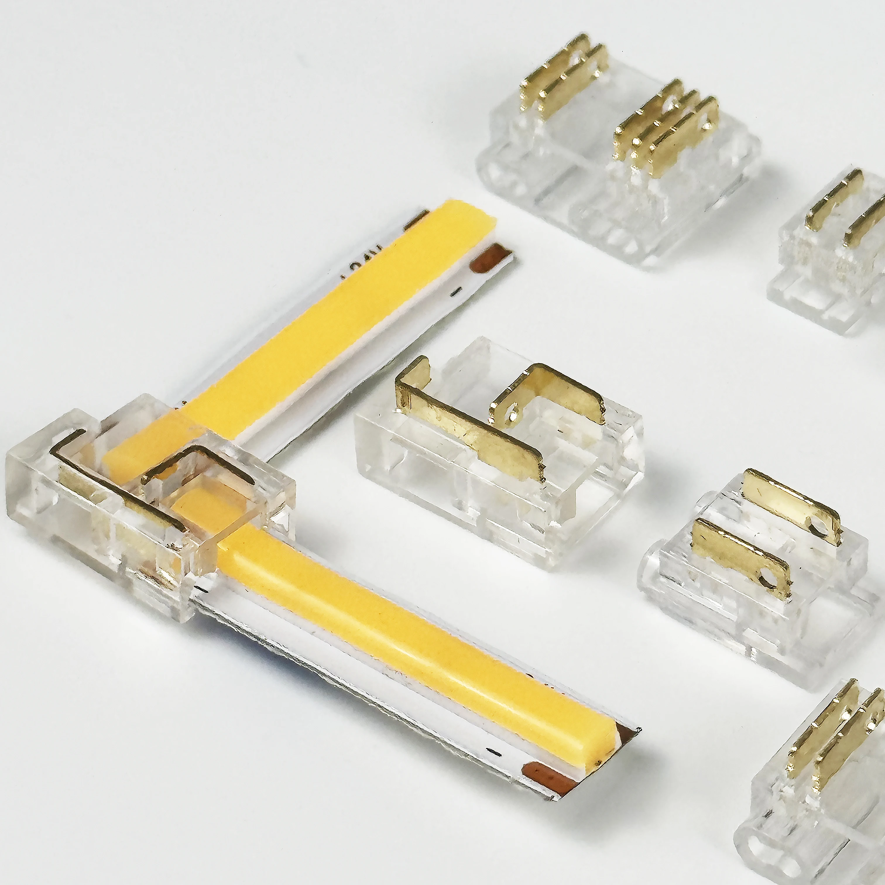 High Quality Led Strip Connector 5Mm-12Mm 2Pin 3Pin 4Pin 5Pin 6Pin Free Soldering Connector for SMD 5050 Rgb Rgbw Led Strip