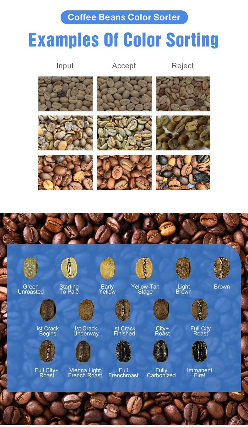 WENYAO  AI Coffee Bean Processing Plant Green Coffee Bean Cleaning Machine Color Sorting Machine for Coffee Bean