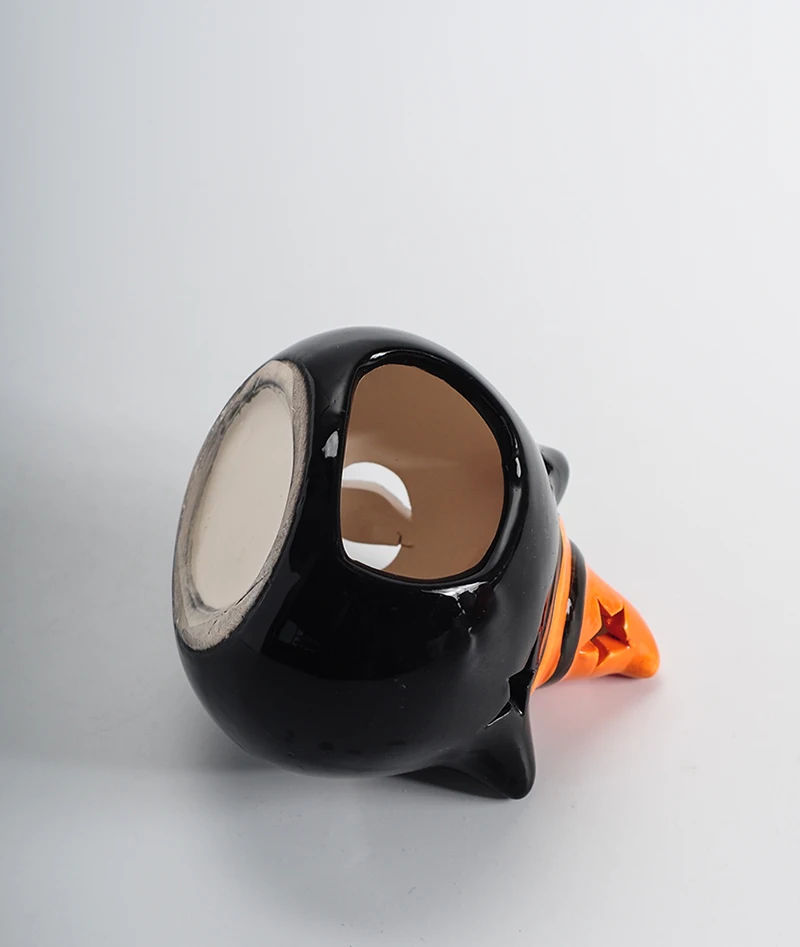 Ceramic Animal Cat Design Black Wax Warmer Small Animal Style