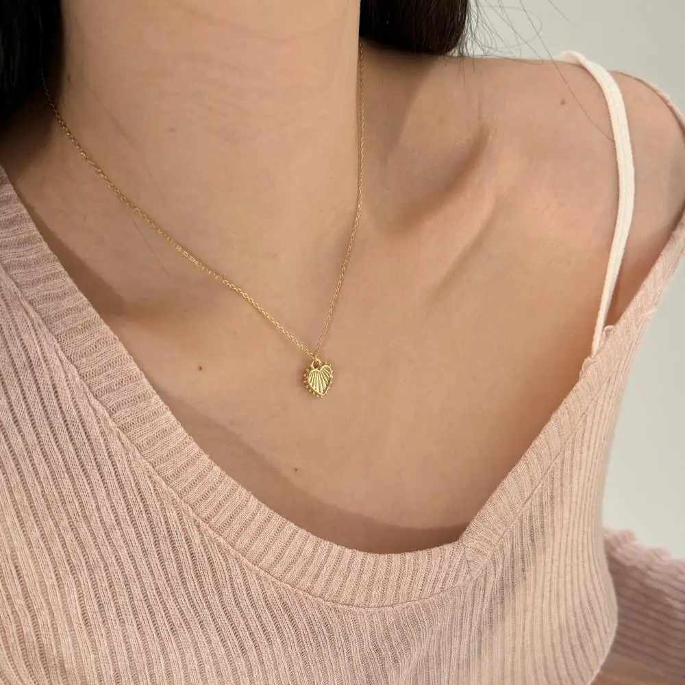 KAKODIY Pure 925 Sterling Silver Fine Jewelry for Women Heart Shape Pendant Necklace detail 3
