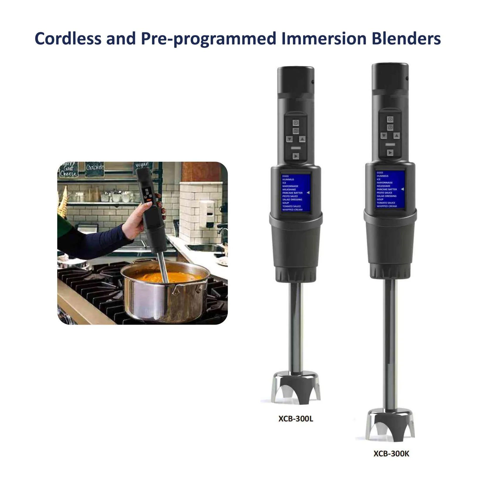 Linkrich New Design Commercial Home Use LCD Rechargeable Coreless Portable Immersion Hand Blender Multifunctional Food Mixer