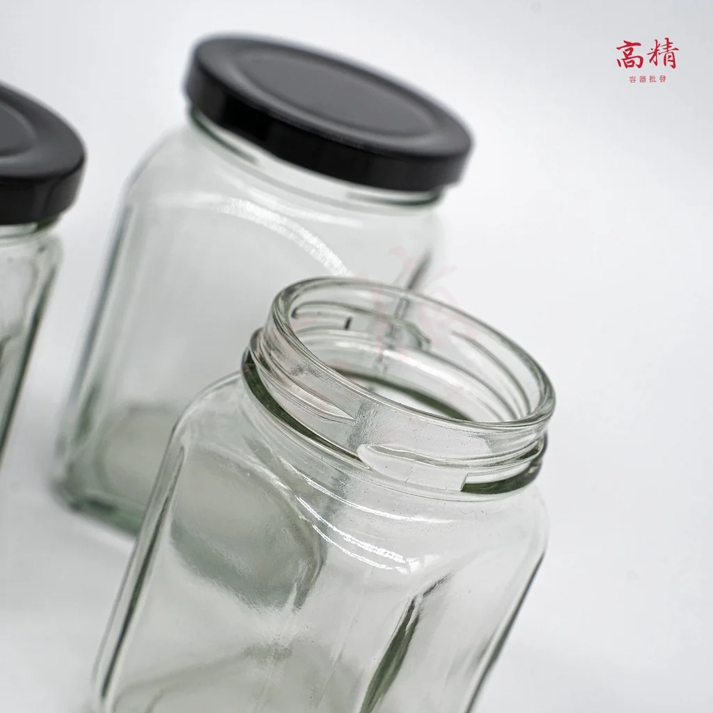 Good Quality Made in Taiwan Multi Purpose Food Grade Sealed Four-Cornered Glass Jar