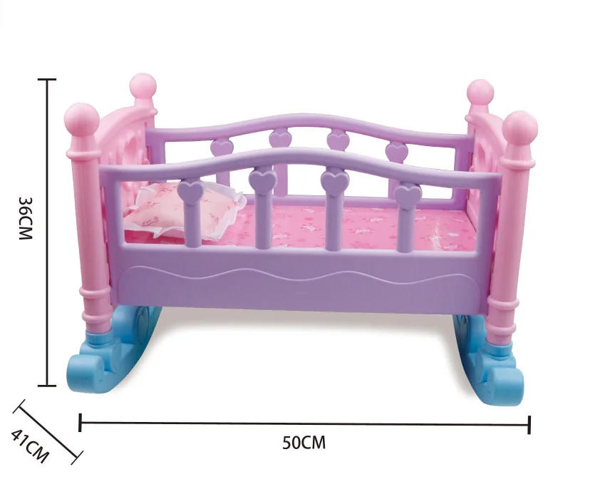 
Модная детская пластиковая мебель для кроватки, игрушка для ролевых игр 