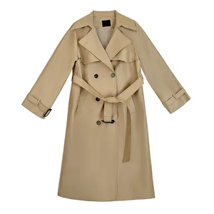 Double Colour Function Fall Lady  Men 2023 Good Quality Anti-wrinkle  Keep Warm Fashion Vintage Women's Trench Coats