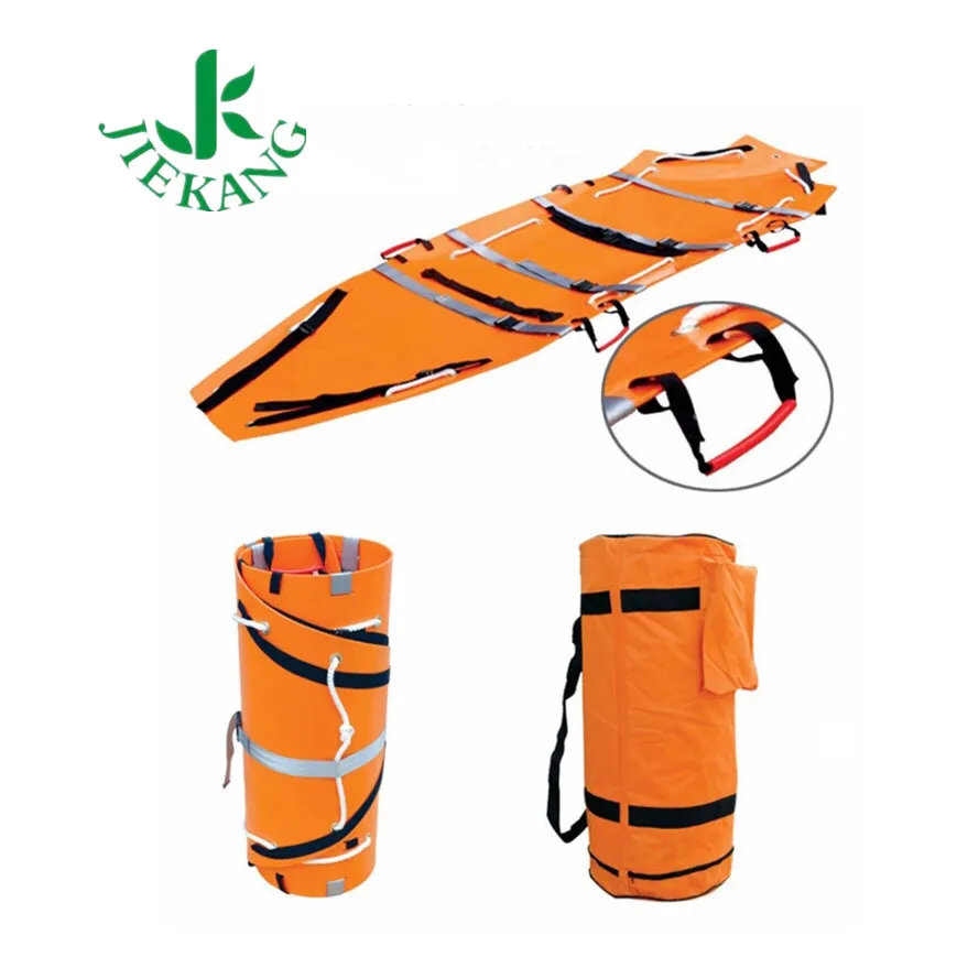 Orange rescue stretcher customizable evacuation stretcher roll First aid folded stretcher