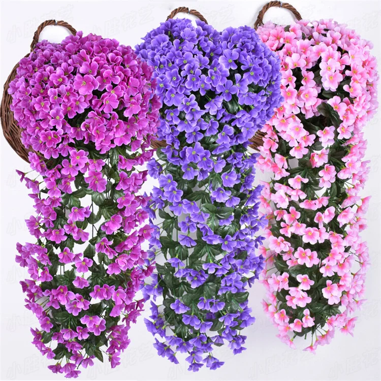 Flores Colgantes Violetas Artificiales,Cesta De Glicina Para  Pared,Guirnalda Colgante,Enredadera,Orquídea De Seda Falsa - Buy 12pcs  Artificiales Ivy Vid Hojas Al Por Mayor De La Boda Decoración De Casa  Barato Artificial Hiedra Garland,Estilo