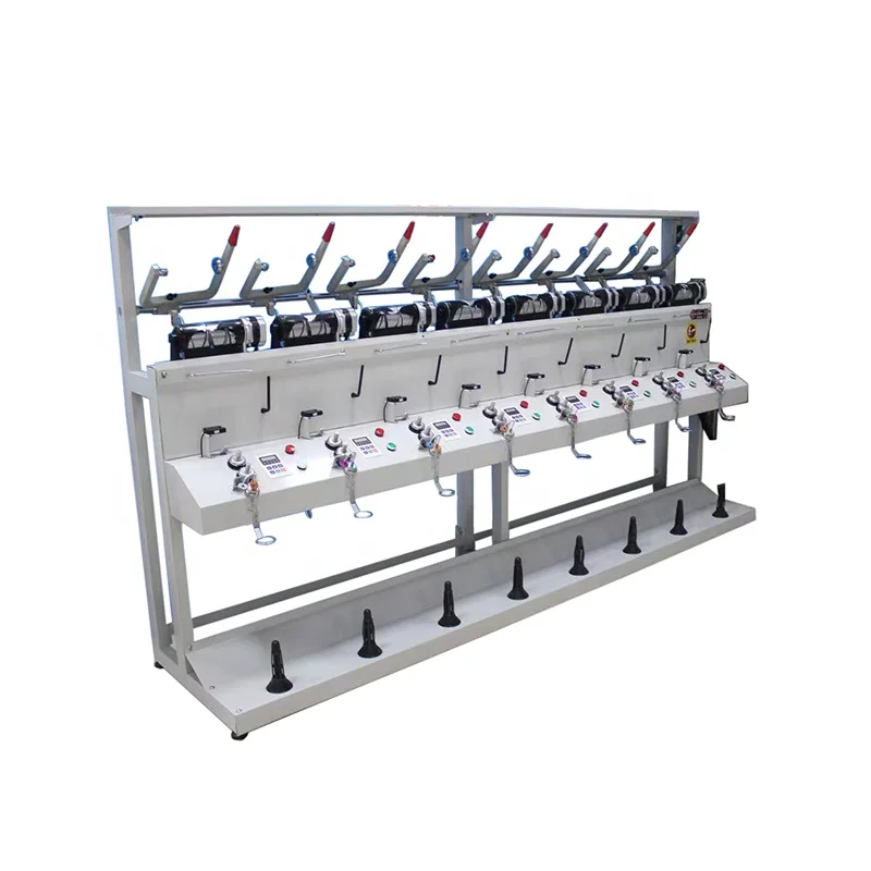2 Heads Yarn Bobbin Winding Machine Double Spindles Wool Yarn Rewinding Machine