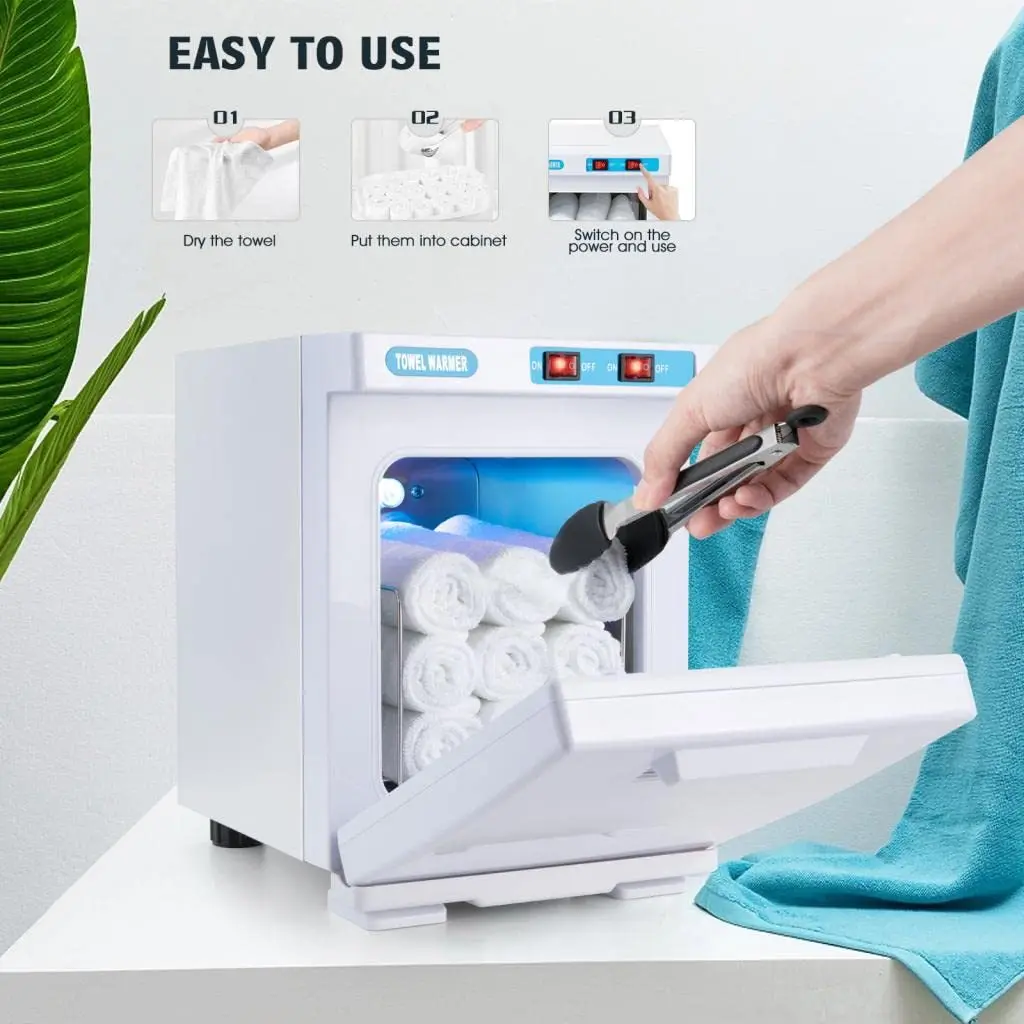 UV Hot Towel Warmer Cabinet 20L 150W Hot Bath Towel Warmer with Aluminum  Chamber Fast Heating for Facial Spa Hair Beauty Salon