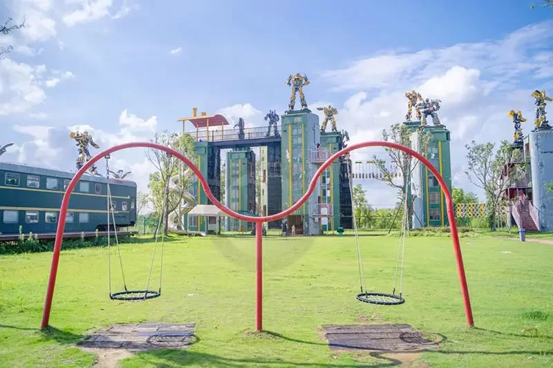 Детское развлекательное оборудование без питания от поставщиков круглая веревка Детская паутина подвесное гнездо качели