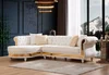 Beige + Velvet + Solid Wood+MDF + 6 Seat