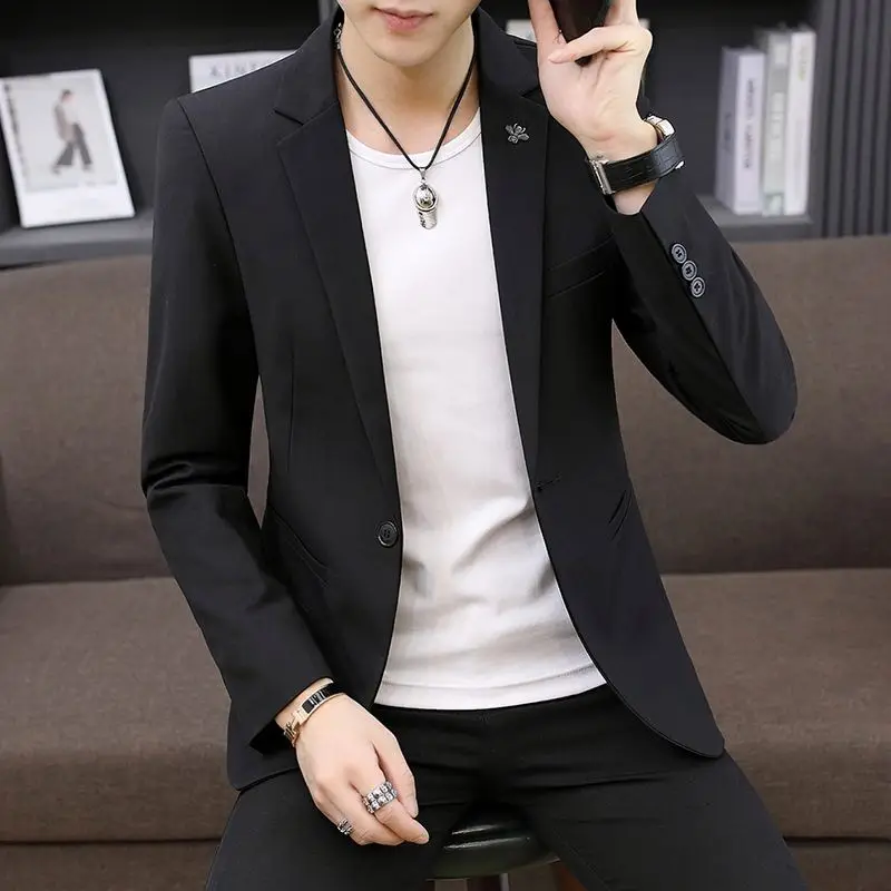 Autumn Wedding Dress Coat Mens Blazer Jacket Casual Suit Business Velvet  Slim Fit Jackets Mens Blazers Homme Casual Man Suits