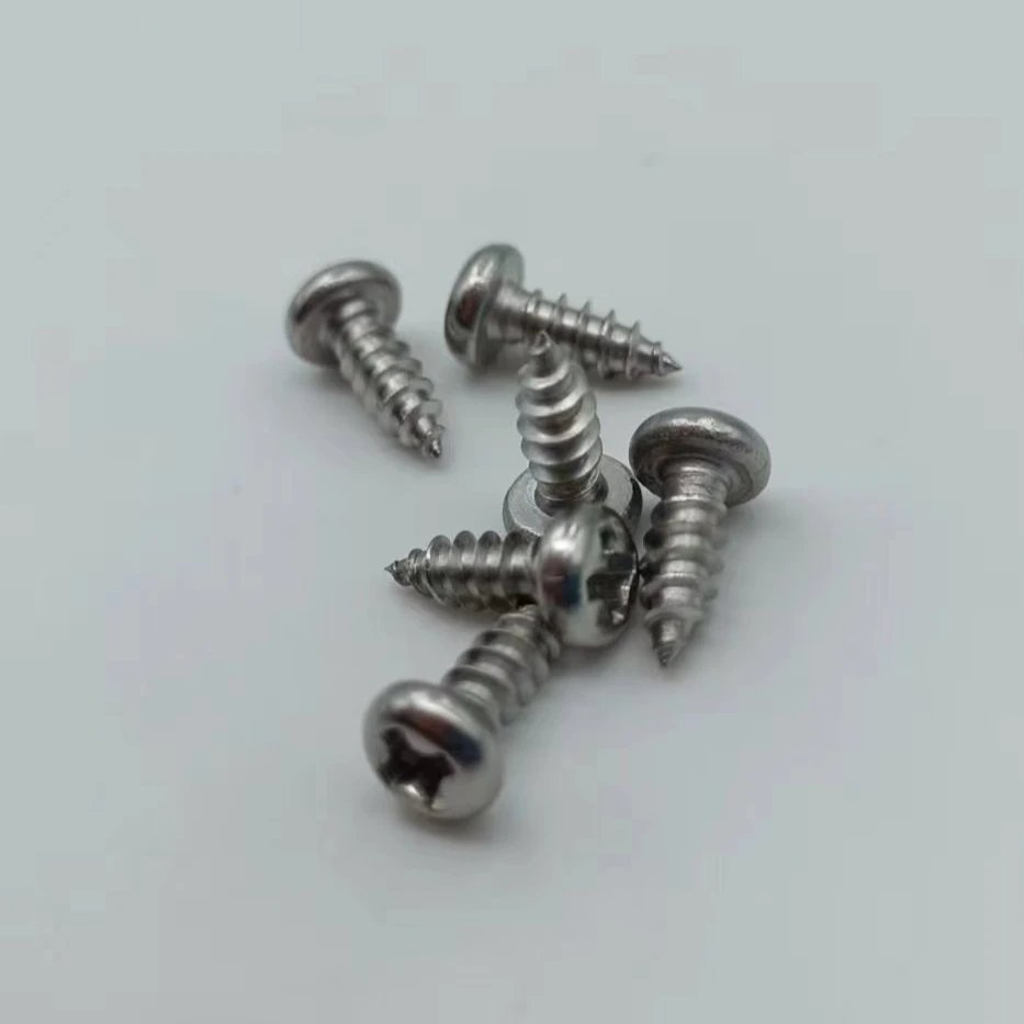 M3X8 Stainless Steel ISO Standard Metric Self-Tapping Screws Pan Head Cross Groove round Head Furniture Installation Accessories