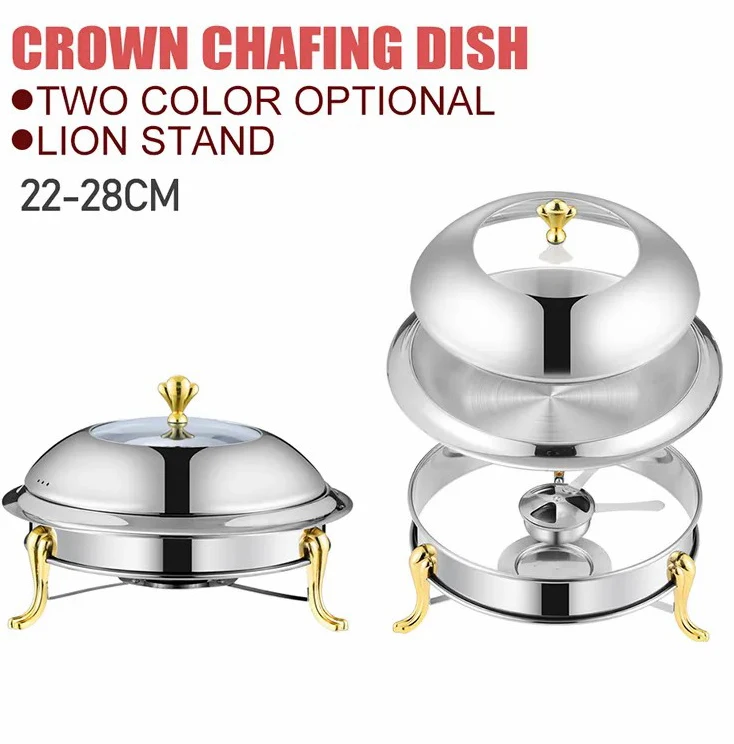 Sliver Chafing Dish Buffet Set Luxury,Chafer Dishes Buffet Food Warmer Disposable Inset Pan