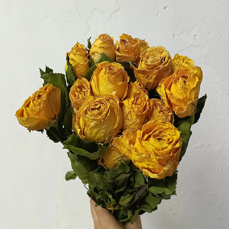 Wholesale Flower Dry Rose Flowers Bouquet Natural Dried Multi-head ...