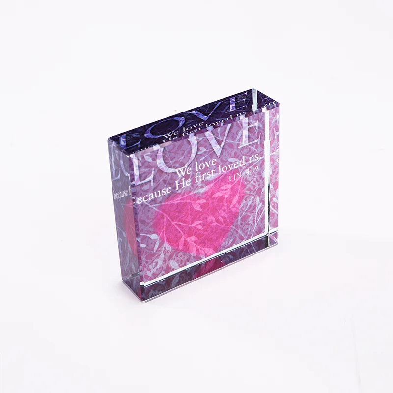 product new design cheap price crystal color printing cube laser engraved custom design glass cube wholesale-45