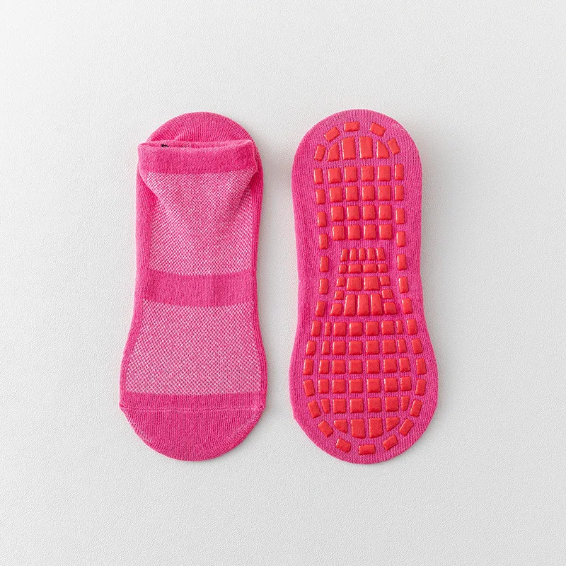 Нескользящие носки для женщин и мужчин, нескользящие носки-тапочки с захватами для больницы, йоги, пилатеса, нескользящие носки с батутом