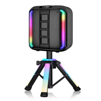 Bluetooth speaker, wireless stand, high-power outdoor live streaming, karaoke, high volume, RGB colorful light speaker